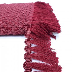 Bordo Su Yolu Detaylı Şerit Püskül-SP-1213 Bordo Su Yolu Detaylı Şerit Püskül-SP-1213