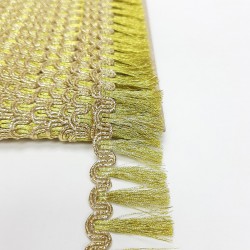 Altın Sarısı Su Yolu Detaylı Şerit Püskül-SP-1214 Altın Sarısı Su Yolu Detaylı Şerit Püskül-SP-1214