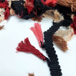 Somon Kırmızı Pamuk Saçak Püskül-SP-1216 Somon Kırmızı Pamuk Saçak Püskül-SP-1216