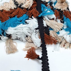 Mavi Kahve Pamuk Saçak Püskül-SP-1219 Mavi Kahve Pamuk Saçak Püskül-SP-1219