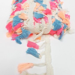 Pembe Krem Pamuk Saçak Püskül-SP-1220 Pembe Krem Pamuk Saçak Püskül-SP-1220