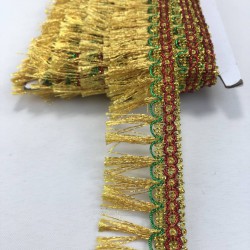 Simli Sarı Saçak Püskül-SP-1228 Simli Sarı Saçak Püskül-SP-1228