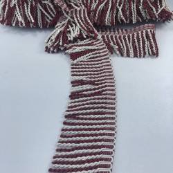 Krem Bordo Bulyon Saçak Püskül-SP-1230