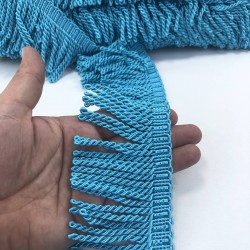 Turkuaz Bulyon Saçak Püskül-SP-1236