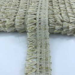 Krem Gold Simli Saçak Püskül-SP-1241 Krem Gold Simli Saçak Püskül-SP-1241