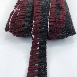 Bordo Siyah Şerit Saçak Püskül-SP-1250 Bordo Siyah Şerit Saçak Püskül-SP-1250