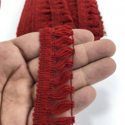 Kırmızı Şerit Saçak Püskül-SP-1251 Kırmızı Şerit Saçak Püskül-SP-1251