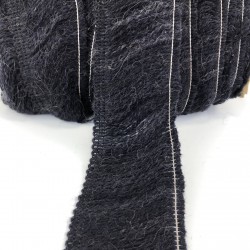 Siyah Orlon Saçak Şerit Püskül-SP-1260