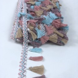 Bebe Mavi Pudra Renkli Saçak Püskül-SP-1279 Bebe Mavi Pudra Renkli Saçak Püskül-SP-1279