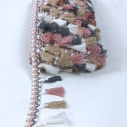 Krem Pudra Rengarenk Saçak Püskül-SP-1280 Krem Pudra Rengarenk Saçak Püskül-SP-1280