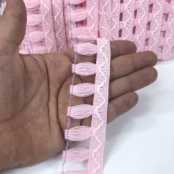 Pembe Beyaz Şeritli Saçak Püskül-SP-1290 Pembe Beyaz Şeritli Saçak Püskül-SP-1290