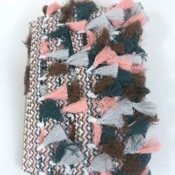 Pudra Gri Rengarenk Dekoratif Saçak Püskül-SP-1292 Pudra Gri Rengarenk Dekoratif Saçak Püskül-SP-1292