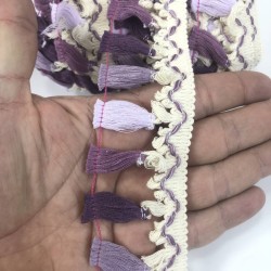 Lila Mor Rengarenk Dekoratif Saçak Püskül-SP-1296 Lila Mor Rengarenk Dekoratif Saçak Püskül-SP-1296