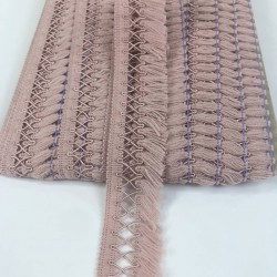 Pudra Çaprazlı Dekoratif Saçak Şerit Püskül-SP-1297 Pudra Çaprazlı Dekoratif Saçak Şerit Püskül-SP-1297