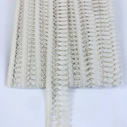 Krem Çaprazlı Dekoratif Saçak Şerit Püskül-SP-1298 Krem Çaprazlı Dekoratif Saçak Şerit Püskül-SP-1298