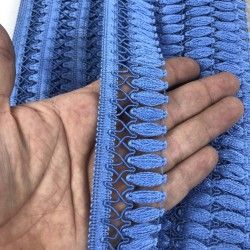 Mavi Çaprazlı Dekoratif Saçak Şerit Püskül-SP-1299 Mavi Çaprazlı Dekoratif Saçak Şerit Püskül-SP-1299