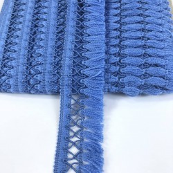 Mavi Çaprazlı Dekoratif Saçak Şerit Püskül-SP-1299 Mavi Çaprazlı Dekoratif Saçak Şerit Püskül-SP-1299