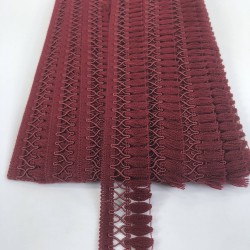 Bordo Çaprazlı Dekoratif Saçak Şerit Püskül-SP-1305 Bordo Çaprazlı Dekoratif Saçak Şerit Püskül-SP-1305