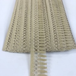 Bej Çaprazlı Dekoratif Saçak Şerit Püskül-SP-1306 Bej Çaprazlı Dekoratif Saçak Şerit Püskül-SP-1306