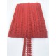Kırmızı Çaprazlı Dekoratif Saçak Şerit Püskül-SP-1307