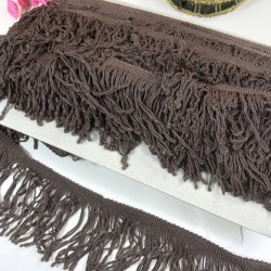 Kahverengi Saçak Püskül En 7 Cm 1 Metre-SP-1315 Kahverengi Saçak Püskül En 7 Cm 1 Metre-SP-1315