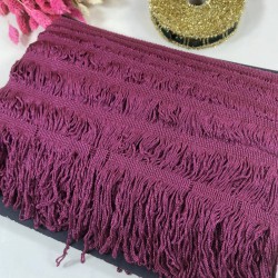 Mürdüm Saçak Püskül En 10 Cm 1 Metre-SP-1319 Mürdüm Saçak Püskül En 10 Cm 1 Metre-SP-1319