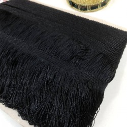 Siyah Saçak Püskül En 10 Cm 1 Metre-SP-1321