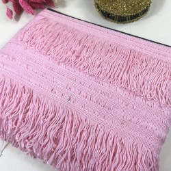 Pembe Saçak Püskül En 10 Cm 1 Metre-SP-1323 Pembe Saçak Püskül En 10 Cm 1 Metre-SP-1323