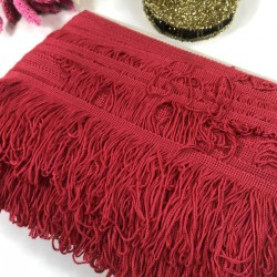 Kırmızı Saçak Püskül En 10 Cm 1 Metre-SP-1324 Kırmızı Saçak Püskül En 10 Cm 1 Metre-SP-1324