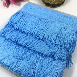 Bebe Mavi Saçak Püskül En 10 Cm 1 Metre-SP-1325 Bebe Mavi Saçak Püskül En 10 Cm 1 Metre-SP-1325