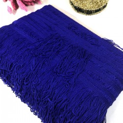 Saks Mavi Saçak Püskül En 10 Cm 1 Metre-SP-1326