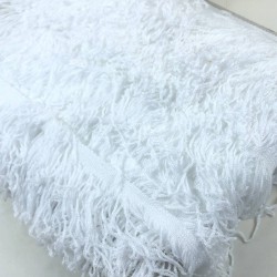 Beyaz İp Saçak Püskül En 20 Cm 1 Metre-SP-1327 Beyaz İp Saçak Püskül En 20 Cm 1 Metre-SP-1327