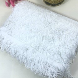 Beyaz İp Saçak Püskül En 20 Cm 1 Metre-SP-1327 Beyaz İp Saçak Püskül En 20 Cm 1 Metre-SP-1327