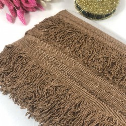 Açık Kahverengi Saçak Püskül En 20 Cm 1 Metre-SP-1332 Açık Kahverengi Saçak Püskül En 20 Cm 1 Metre-SP-1332