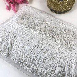 Koyu Krem İp Saçak Püskül En 20 Cm 1 Metre-SP-1333 Koyu Krem İp Saçak Püskül En 20 Cm 1 Metre-SP-1333