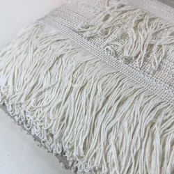 Açık Krem İp Saçak Püskül En 20 Cm 1 Metre-SP-1334 Açık Krem İp Saçak Püskül En 20 Cm 1 Metre-SP-1334