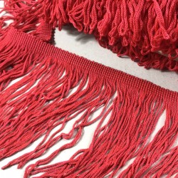 Kırmızı Saçak Püskül En 20 Cm 1 Metre-SP-1335