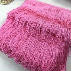 Şeker Pembe Saçak Püskül En 20 Cm 1 Metre-SP-1338 Şeker Pembe Saçak Püskül En 20 Cm 1 Metre-SP-1338