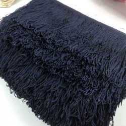 Siyah İp Saçak Püskül En 20 Cm 1 Metre-SP-1342