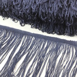 Siyah İp Saçak Püskül En 20 Cm 1 Metre-SP-1342