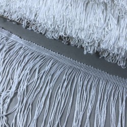 Beyaz Kalın İp Saçak Püskül En 20 Cm 1 Metre-SP-1347