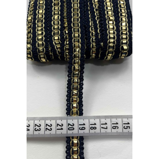 Jasper Dekoratif Şerit &ndash; El İşi, Organizasyon ve S&uuml;sleme İ&ccedil;in 1,5 cm En 1 Metre-SRT-01-133