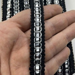 Sam Dekoratif Şerit &ndash; El İşi, Organizasyon ve S&uuml;sleme İ&ccedil;in 1,5 cm En 1 Metre-SRT-01-138