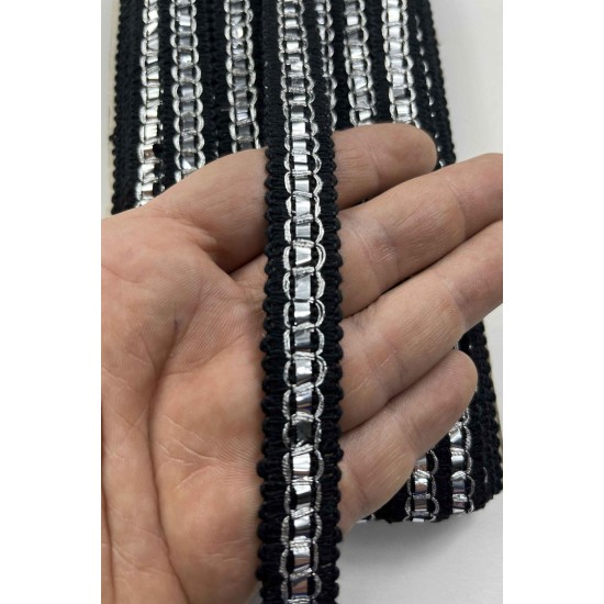 Sam Dekoratif Şerit &ndash; El İşi, Organizasyon ve S&uuml;sleme İ&ccedil;in 1,5 cm En 1 Metre-SRT-01-138