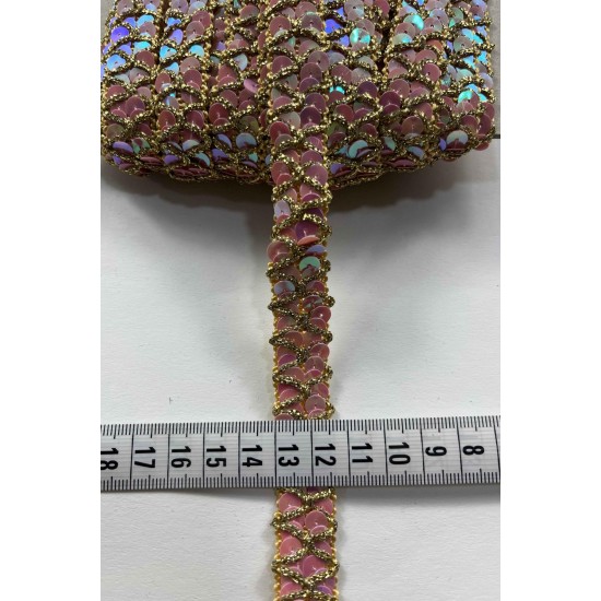 Apollo Dekoratif Şerit &ndash; El İşi, Organizasyon ve S&uuml;sleme İ&ccedil;in 1,5 cm En 1 Metre-SRT-01-143