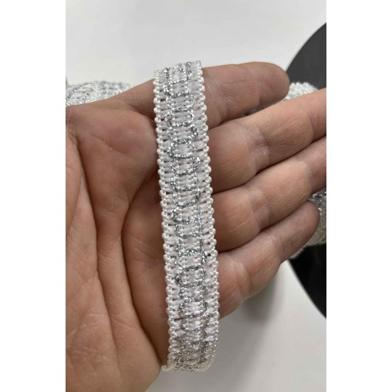 Sammy Dekoratif Şerit &ndash; El İşi, Organizasyon ve S&uuml;sleme İ&ccedil;in 1,5 cm En 1 Metre-SRT-01-153