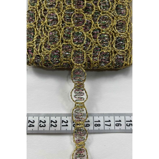 Sugar Dekoratif Şerit &ndash; El İşi, Organizasyon ve S&uuml;sleme İ&ccedil;in 1,5 cm En 1 Metre-SRT-01-175