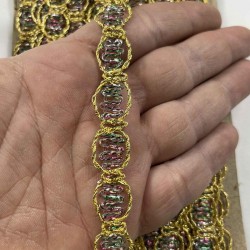 Sugar Dekoratif Şerit &ndash; El İşi, Organizasyon ve S&uuml;sleme İ&ccedil;in 1,5 cm En 1 Metre-SRT-01-175