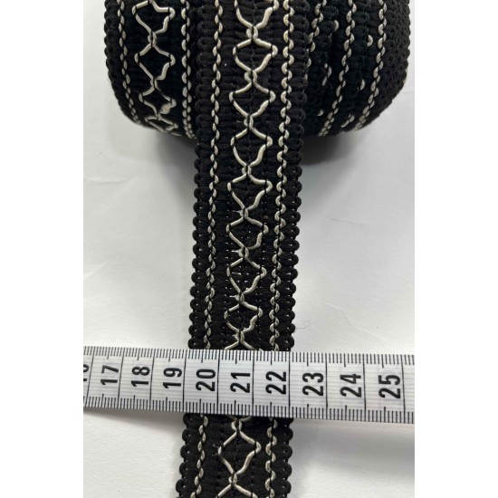 Narvex Dekoratif Şerit Kenar S&uuml;s&uuml; &ndash; El İşi, Organizasyon, S&uuml;sleme İ&ccedil;in 3 cm En 1 Metre-SRT-300-123