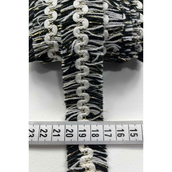 Relvex Dekoratif Şerit Kenar S&uuml;s&uuml; &ndash; El İşi, Organizasyon, S&uuml;sleme İ&ccedil;in 3 cm En 1 Metre-SRT-300-126